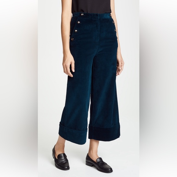Otto d’ame Mickey corduroy ankle cropped wide leg pants xs - Picture 1 of 6